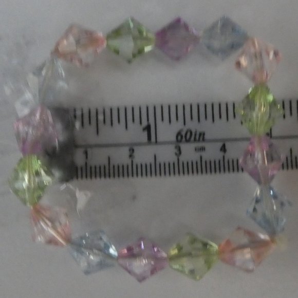 Stretchable Colorful Rhinestone Girl's Bracelet - Picture 5 of 5